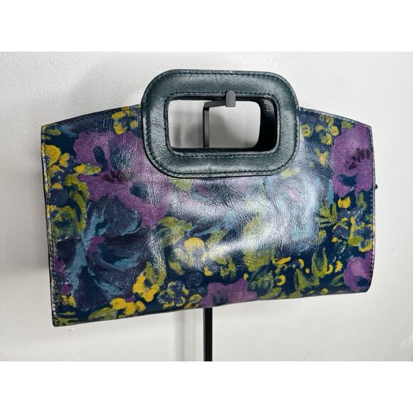 Patricia Nash Deep Blue Nature Floral Multi Color Satchel Bag Style P879420 - Picture 2 of 13